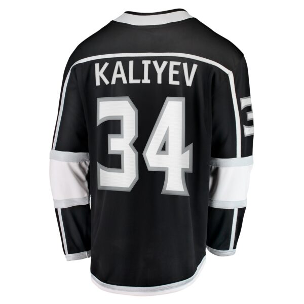 Men’s Los Angeles Kings Arthur Kaliyev Fanatics Branded Black Home Breakaway Player Jersey