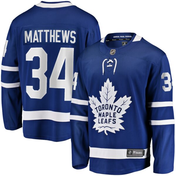 Men’s Toronto Maple Leafs Auston Matthews Fanatics Branded Royal Breakaway Player Jersey