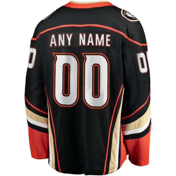 Men’s Anaheim Ducks Fanatics Branded Black Home Breakaway Custom Jersey