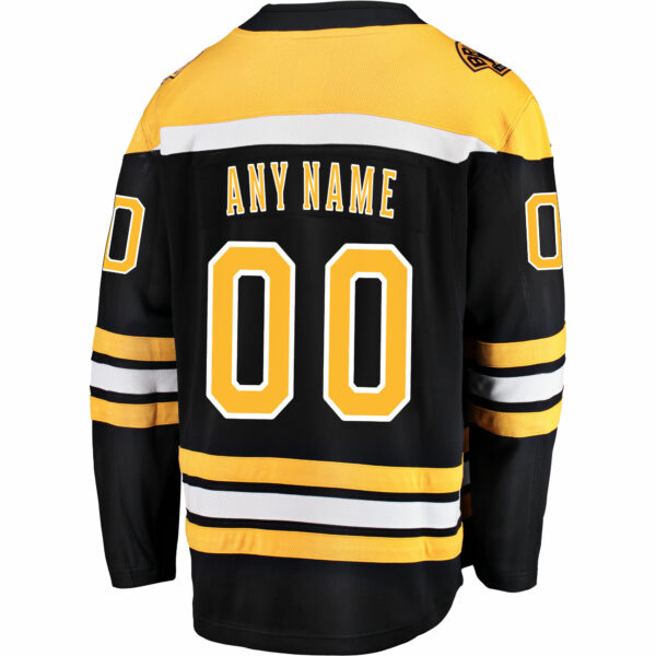 Men’s Boston Bruins Fanatics Branded Black Home Breakaway Custom Jersey