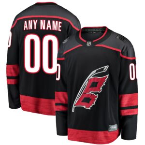 Men's Carolina Hurricanes Fanatics Branded Black Home Breakaway Custom Jersey