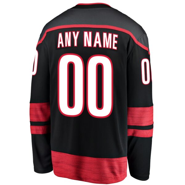 Men’s Carolina Hurricanes Fanatics Branded Black Home Breakaway Custom Jersey