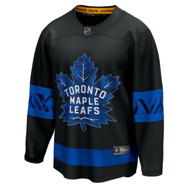 Men’s Toronto Maple Leafs Fanatics Branded Black Alternate Premier Breakaway Reversible Blank Jersey