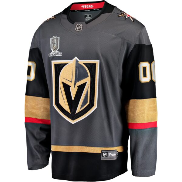 Men’s Vegas Golden Knights  Fanatics Branded Black 2023 Stanley Cup Champions Alternate Breakaway Custom Jersey