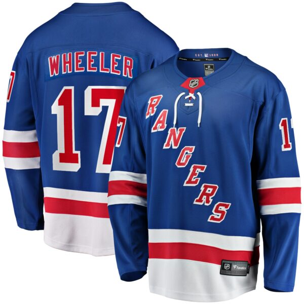 Men’s New York Rangers Blake Wheeler Fanatics Branded Blue Home Breakaway Player Jersey