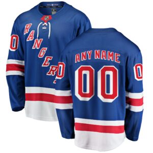 Men's New York Rangers Fanatics Branded Blue Home Breakaway Custom Jersey