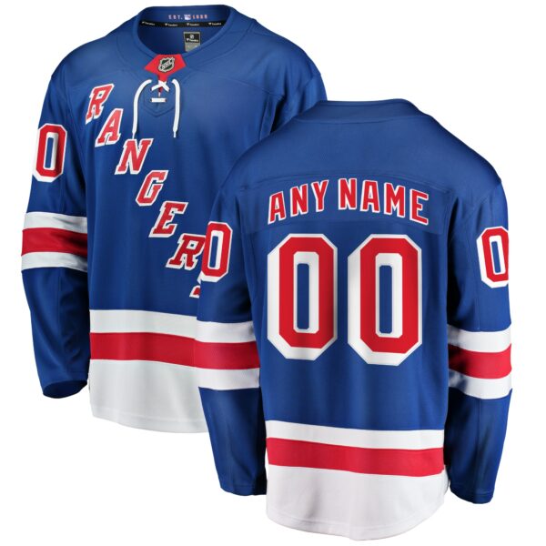 Men’s New York Rangers Fanatics Branded Blue Home Breakaway Custom Jersey