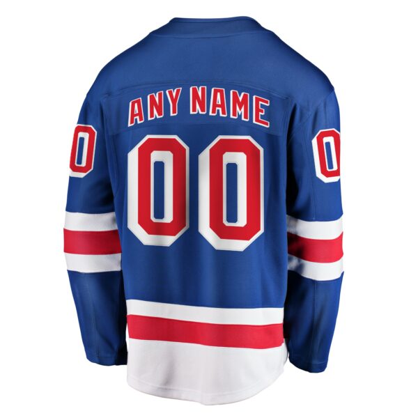 Men’s New York Rangers Fanatics Branded Blue Home Breakaway Custom Jersey