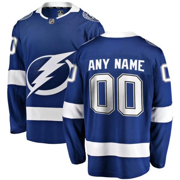 Men’s Tampa Bay Lightning Fanatics Branded Blue Home Breakaway Custom Jersey