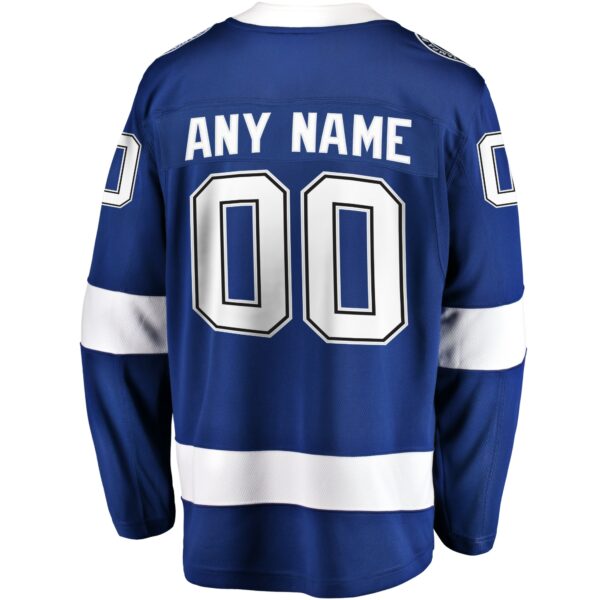 Men’s Tampa Bay Lightning Fanatics Branded Blue Home Breakaway Custom Jersey