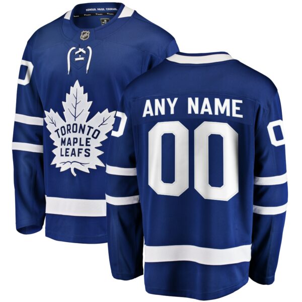 Men’s Toronto Maple Leafs Fanatics Branded Blue Home Breakaway Custom Jersey