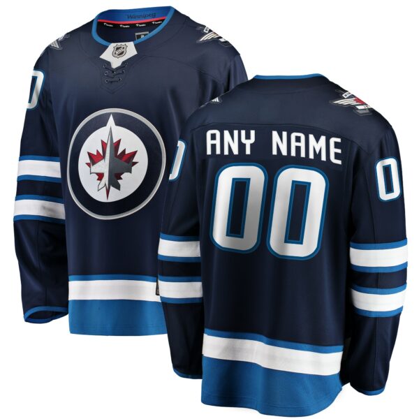 Men’s Winnipeg Jets Fanatics Branded Blue Home Breakaway Custom Jersey