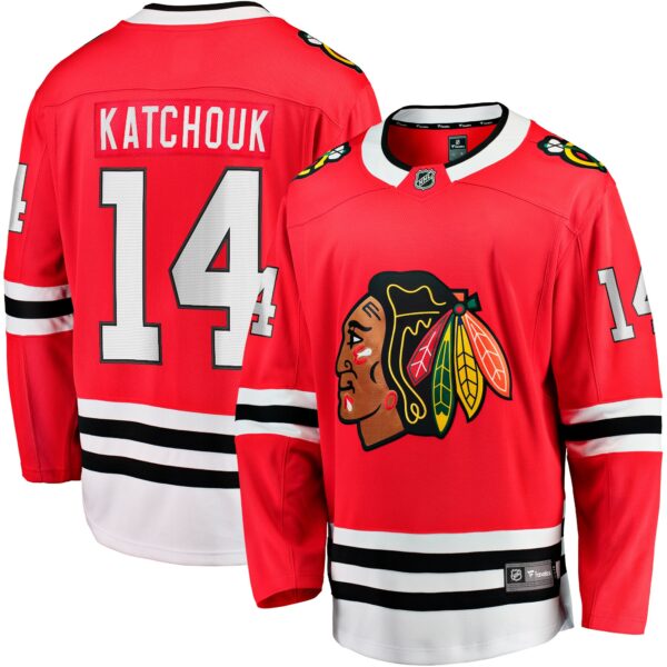 Men’s Chicago Blackhawks Boris Katchouk Fanatics Branded Red Home Breakaway Jersey