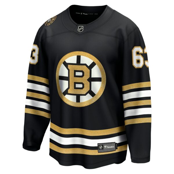 Men’s Boston Bruins Brad Marchand Fanatics Branded Black 100th Anniversary Premier Breakaway Player Jersey