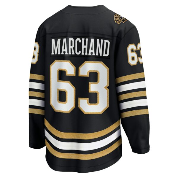 Men’s Boston Bruins Brad Marchand Fanatics Branded Black 100th Anniversary Premier Breakaway Player Jersey