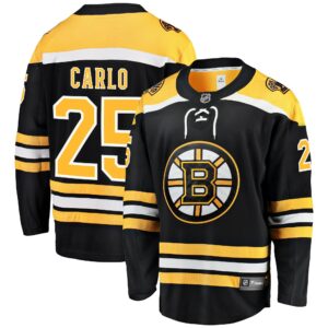 Men's Boston Bruins Brandon Carlo Fanatics Branded Black Home Breakaway Player Jersey