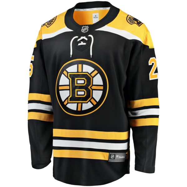 Men’s Boston Bruins Brandon Carlo Fanatics Branded Black Home Breakaway Player Jersey