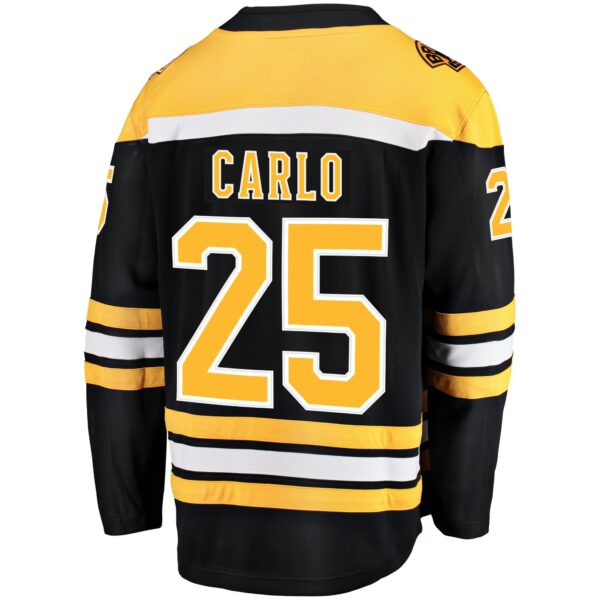 Men’s Boston Bruins Brandon Carlo Fanatics Branded Black Home Breakaway Player Jersey