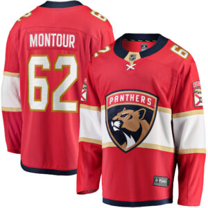 Men's Florida Panthers Brandon Montour Fanatics Branded Red Home Breakaway Player Jersey