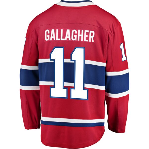 Men’s Montreal Canadiens Brendan Gallagher Fanatics Branded Red Breakaway Player Jersey