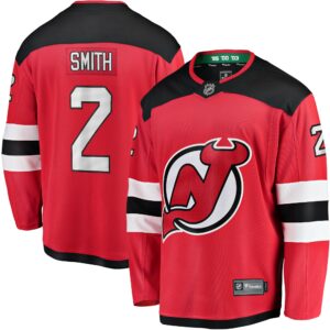 Men's New Jersey Devils Brendan Smith Fanatics Branded Red Home Breakaway Player Jersey