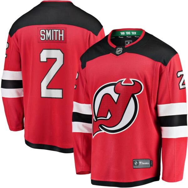 Men’s New Jersey Devils Brendan Smith Fanatics Branded Red Home Breakaway Player Jersey