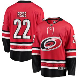 Men's Carolina Hurricanes Brett Pesce Fanatics Branded Red Alternate Breakaway Player Jersey