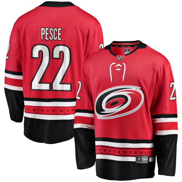 Men’s Carolina Hurricanes Brett Pesce Fanatics Branded Red Alternate Breakaway Player Jersey