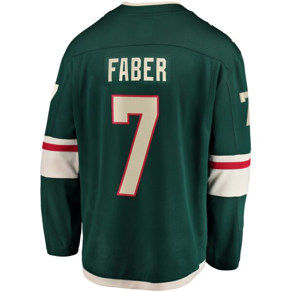 Men’s Minnesota Wild Brock Faber Fanatics Branded Green Home Breakaway Player Jersey