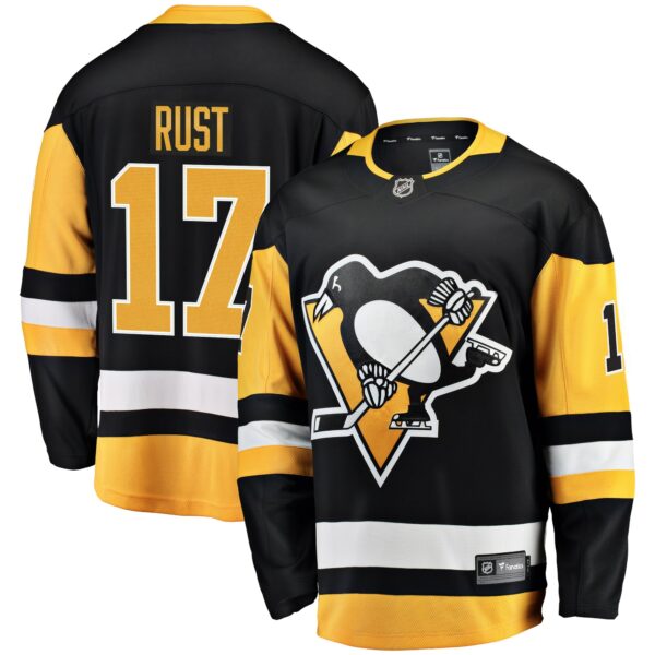 Men’s Pittsburgh Penguins Bryan Rust Fanatics Branded Black Home Breakaway Player Jersey