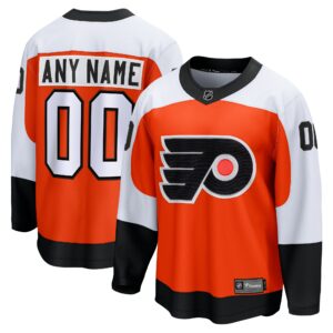 Men's Philadelphia Flyers Fanatics Branded Burnt Orange Home Premier Breakaway Custom Jersey