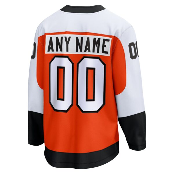 Men’s Philadelphia Flyers Fanatics Branded Burnt Orange Home Premier Breakaway Custom Jersey