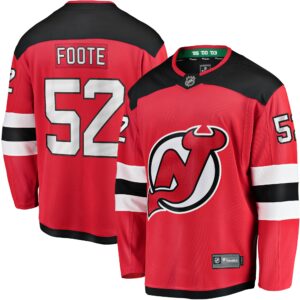 Men's New Jersey Devils Cal Foote Fanatics Branded Red Home Breakaway Jersey