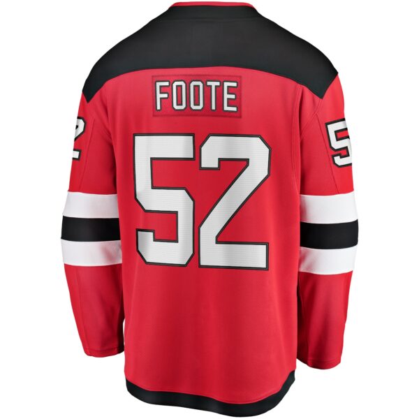 Men’s New Jersey Devils Cal Foote Fanatics Branded Red Home Breakaway Jersey