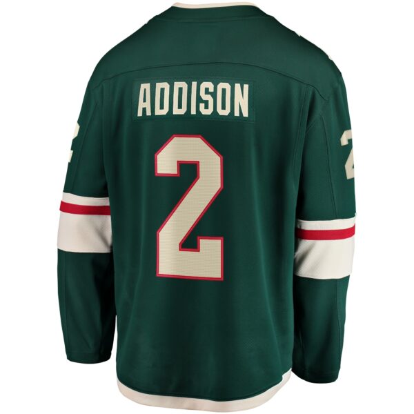 Men’s Minnesota Wild Calen Addison Fanatics Branded Green Home Breakaway Player Jersey