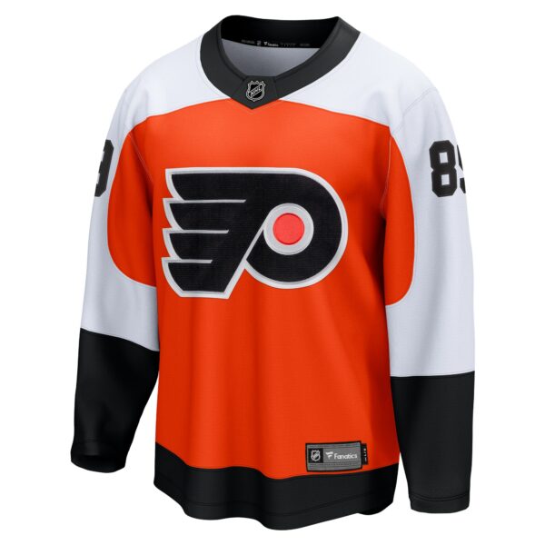 Men’s Philadelphia Flyers Cam Atkinson Fanatics Branded Orange Home Breakaway Jersey