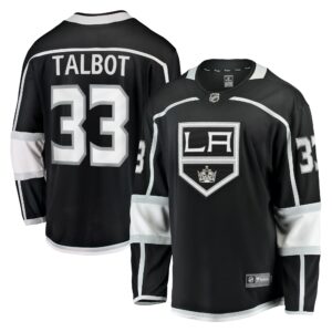 Men's Los Angeles Kings Cam Talbot Fanatics Branded Black Home Breakaway Jersey