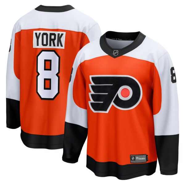 Men’s Philadelphia Flyers Cam York Fanatics Branded Orange Home Breakaway Jersey