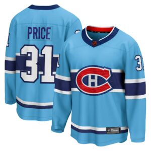 Men's Montreal Canadiens Carey Price Fanatics Branded Light Blue Special Edition 2.0 Breakaway Player Jersey