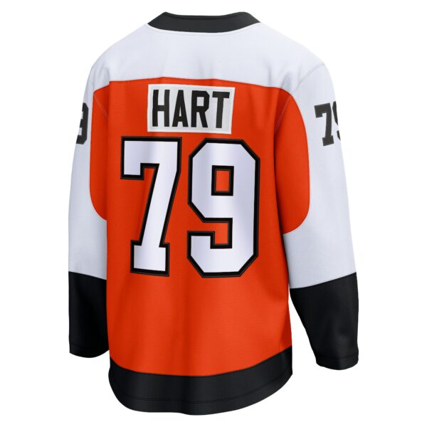 Men’s Philadelphia Flyers Carter Hart Fanatics Branded Burnt Orange Home Premier Breakaway Player Jersey