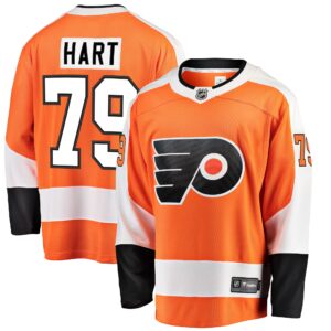 Men's Philadelphia Flyers Carter Hart Fanatics Branded Orange Breakaway Player Jersey