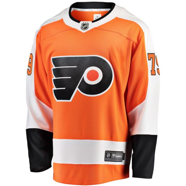 Men’s Philadelphia Flyers Carter Hart Fanatics Branded Orange Home Premier Breakaway Player Jersey