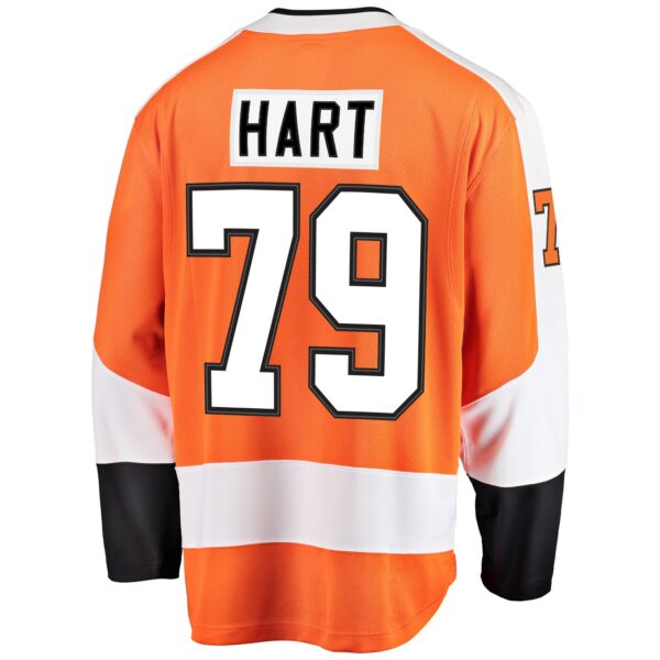 Men’s Philadelphia Flyers Carter Hart Fanatics Branded Orange Home Premier Breakaway Player Jersey