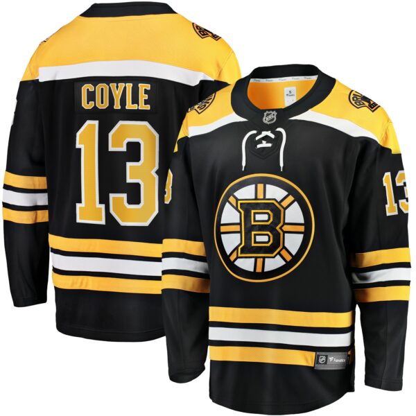 Men’s Boston Bruins Charlie Coyle Fanatics Branded Black Home Premier Breakaway Player Jersey