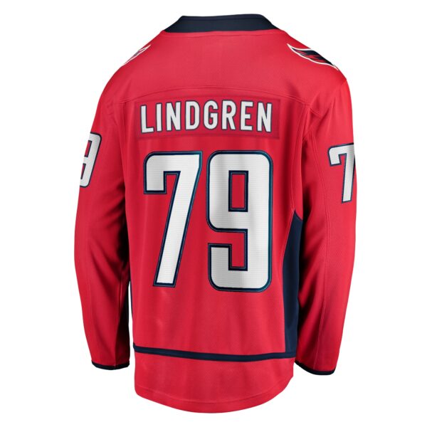 Men’s Washington Capitals Charlie Lindgren Fanatics Branded Red Home Breakaway Player Jersey