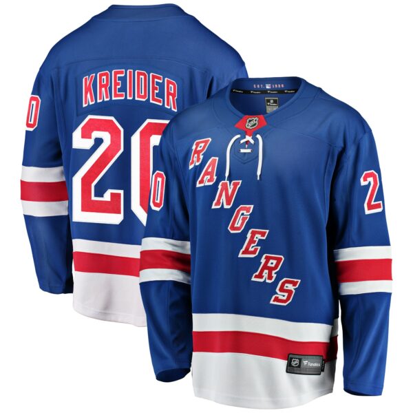 Men’s New York Rangers Chris Kreider Fanatics Branded Blue Home Breakaway Player Jersey