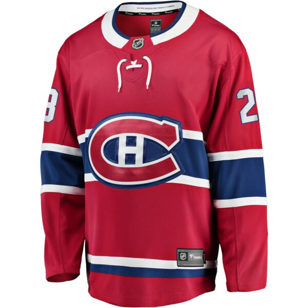 Men’s Montreal Canadiens Christian Dvorak Fanatics Branded Red Home Breakaway Player Jersey