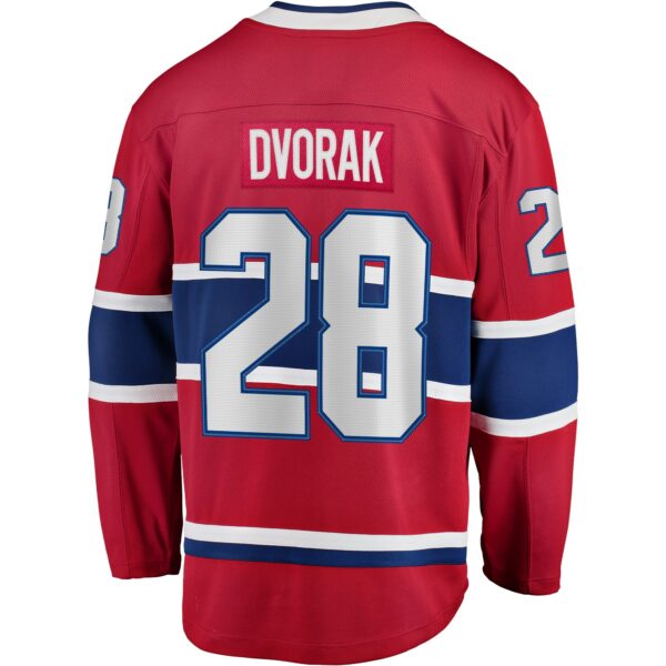 Men’s Montreal Canadiens Christian Dvorak Fanatics Branded Red Home Breakaway Player Jersey