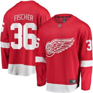 Men's Detroit Red Wings Christian Fischer Fanatics Branded Red Home Breakaway Jersey