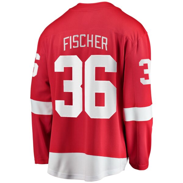 Men’s Detroit Red Wings Christian Fischer Fanatics Branded Red Home Breakaway Jersey